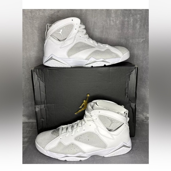 🔥🔥🔥 NEW Nike Jordan 7 Retro Mens Pure Platinum White Size: 13🔥🔥🔥 - Picture 1 of 8